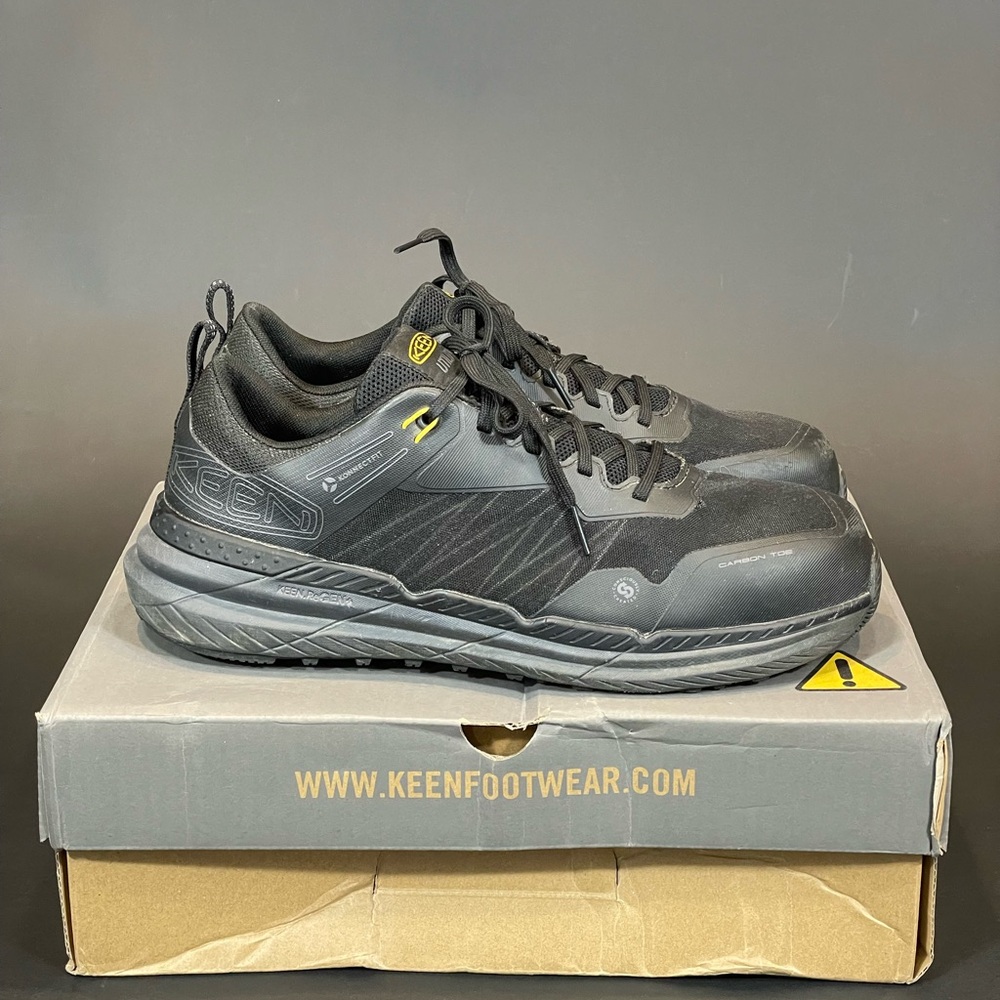 Keen Men's Speedworks Charcoal Black Athletic Shoes Size 11 Carbon Toe